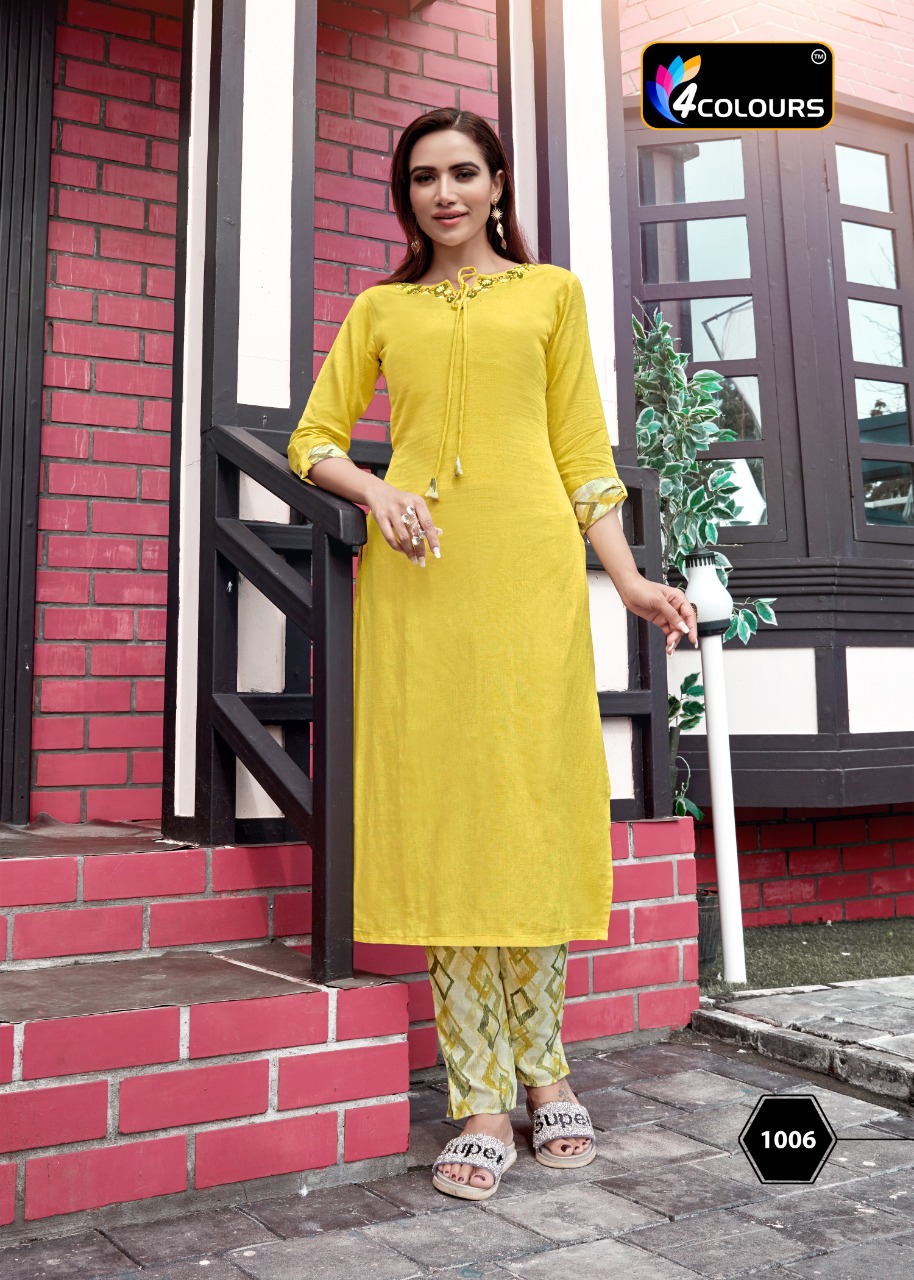 4colours Presents Stylo Kurti With Pant