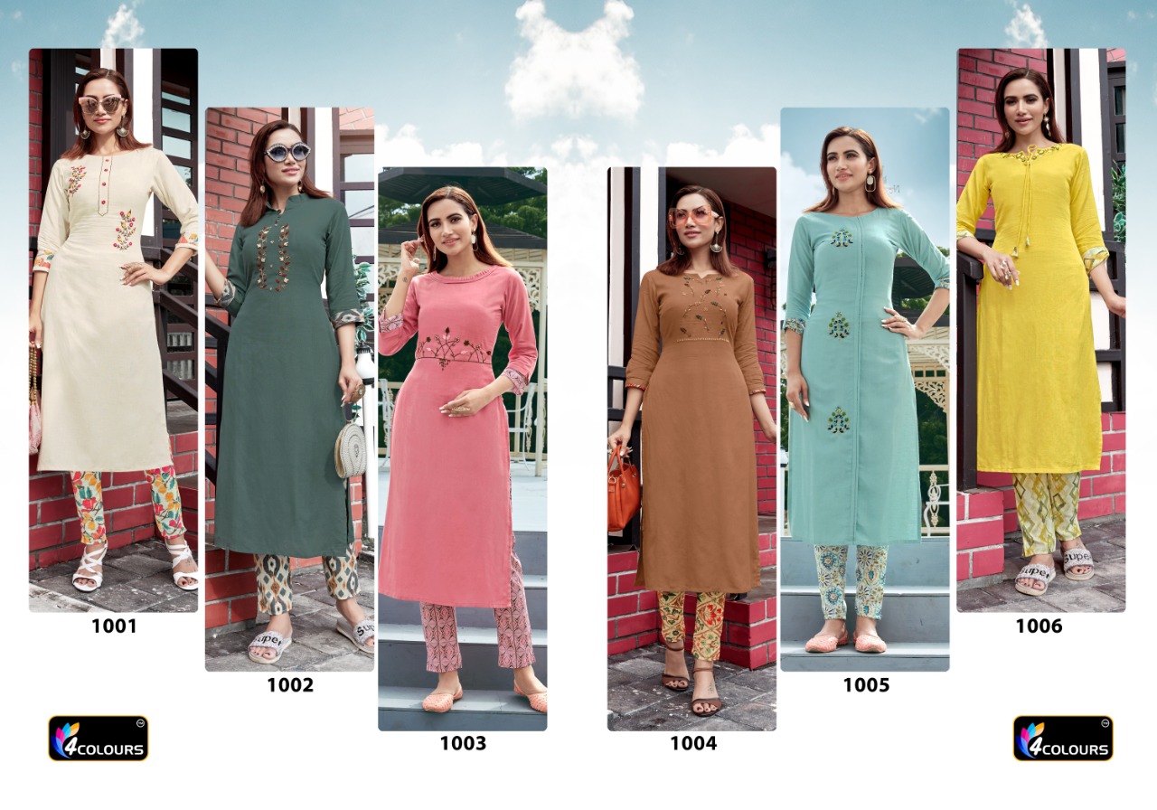 4colours Presents Stylo Kurti With Pant