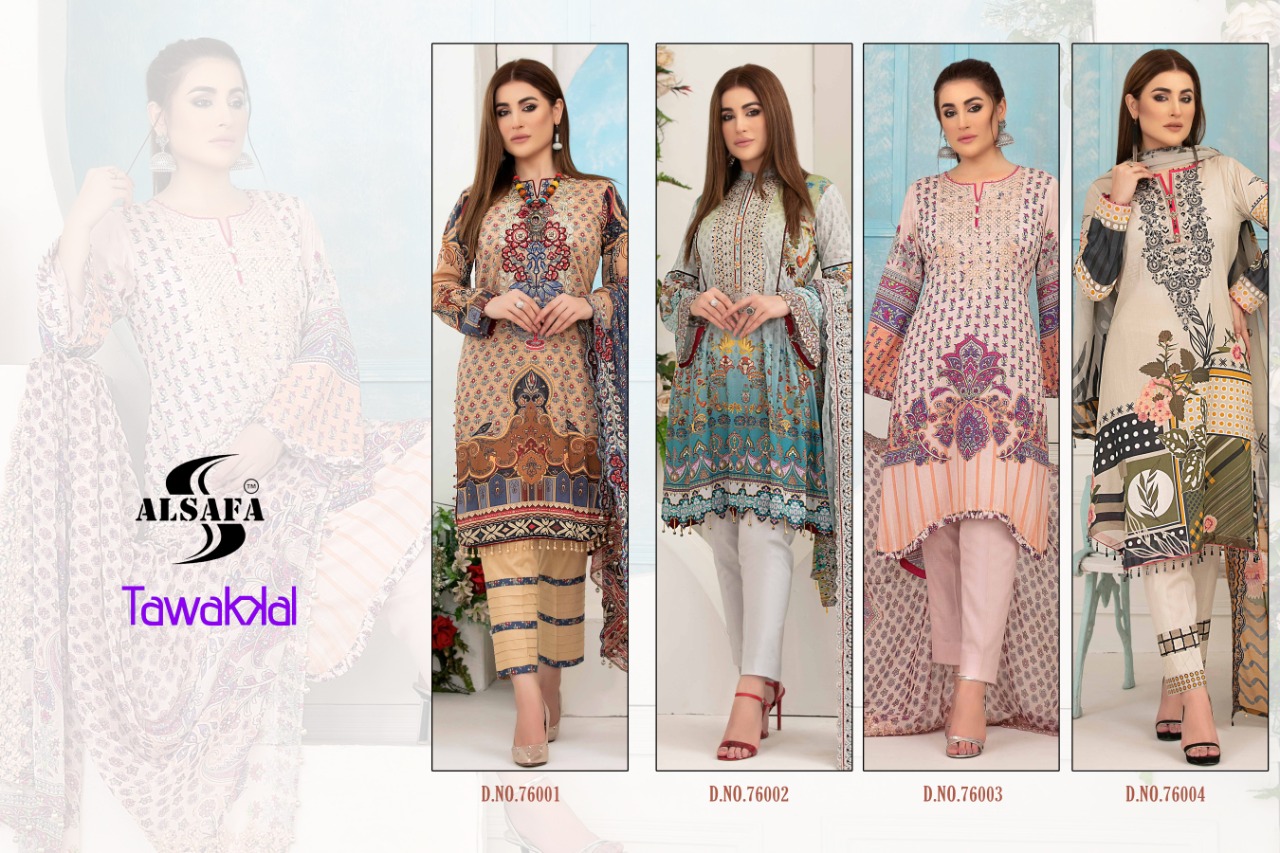 Alsafa  Presents Tawakkal  Karachi Dress Material