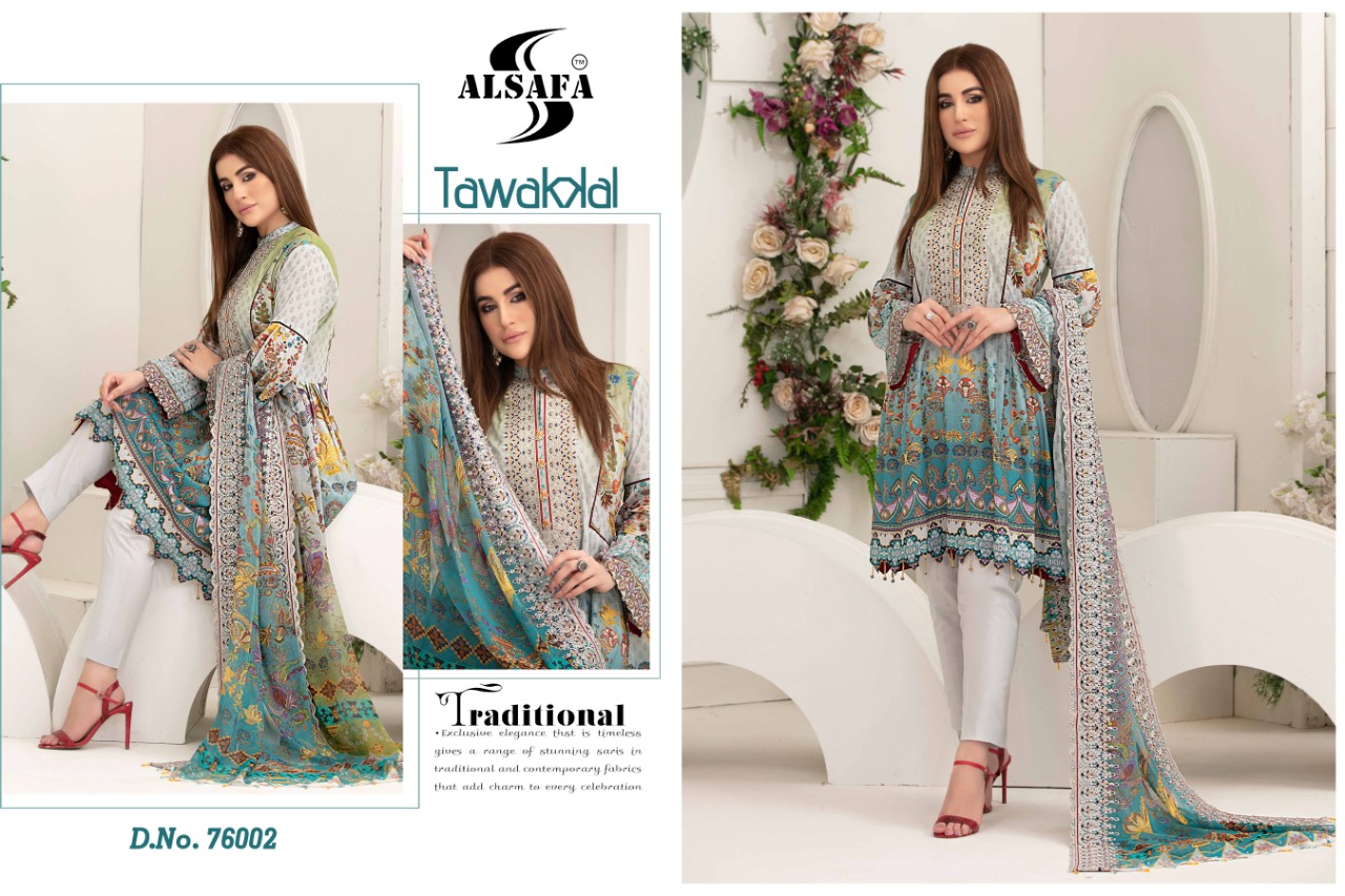 Alsafa  Presents Tawakkal  Karachi Dress Material
