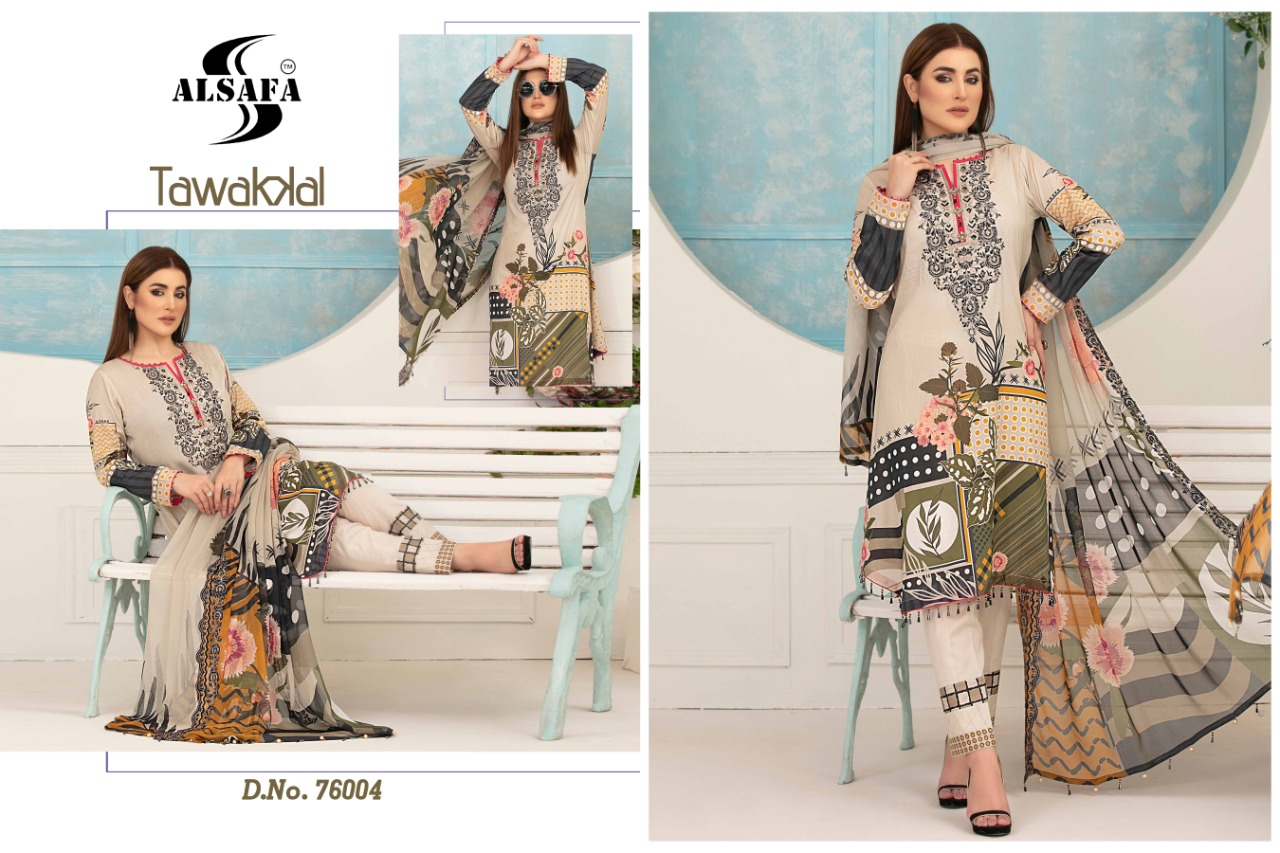 Alsafa  Presents Tawakkal  Karachi Dress Material
