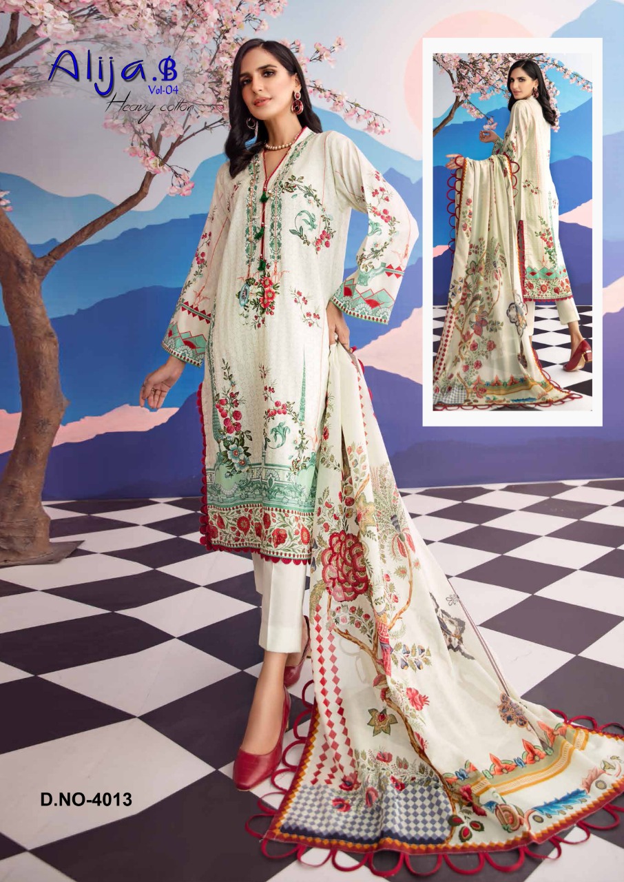 Alija B Vol  4 Karachi Dress Material