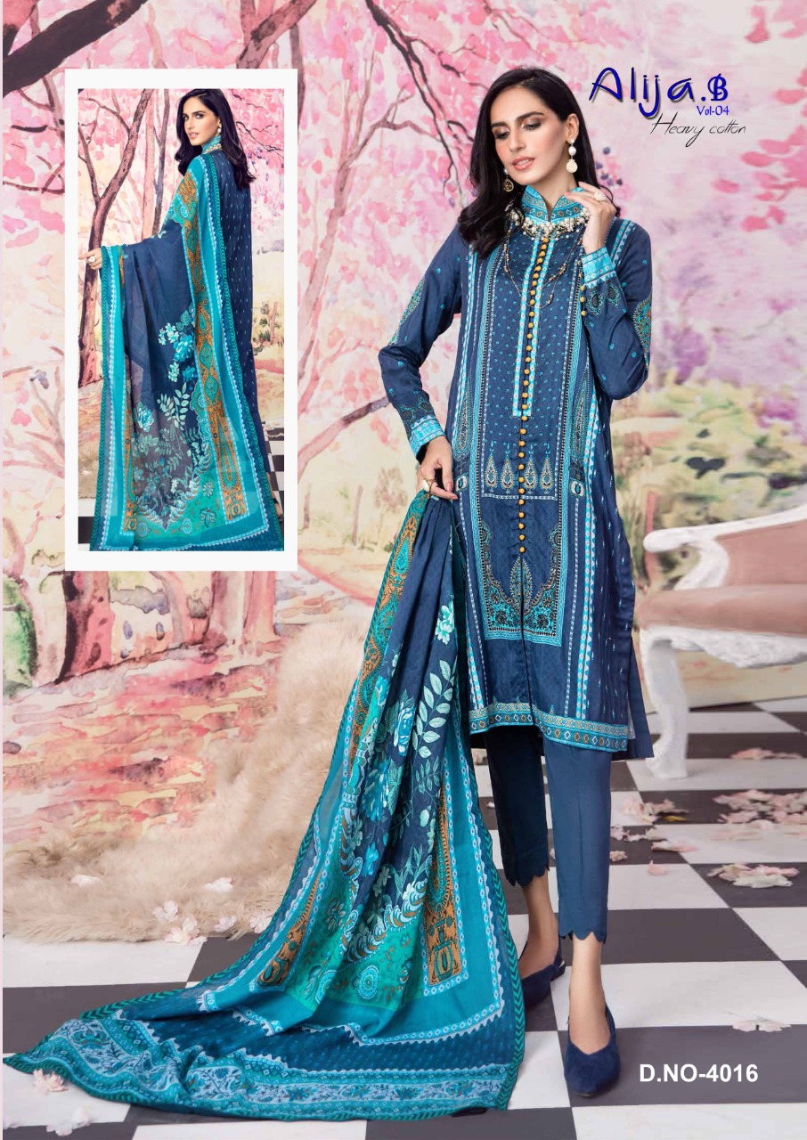 Alija B Vol  4 Karachi Dress Material