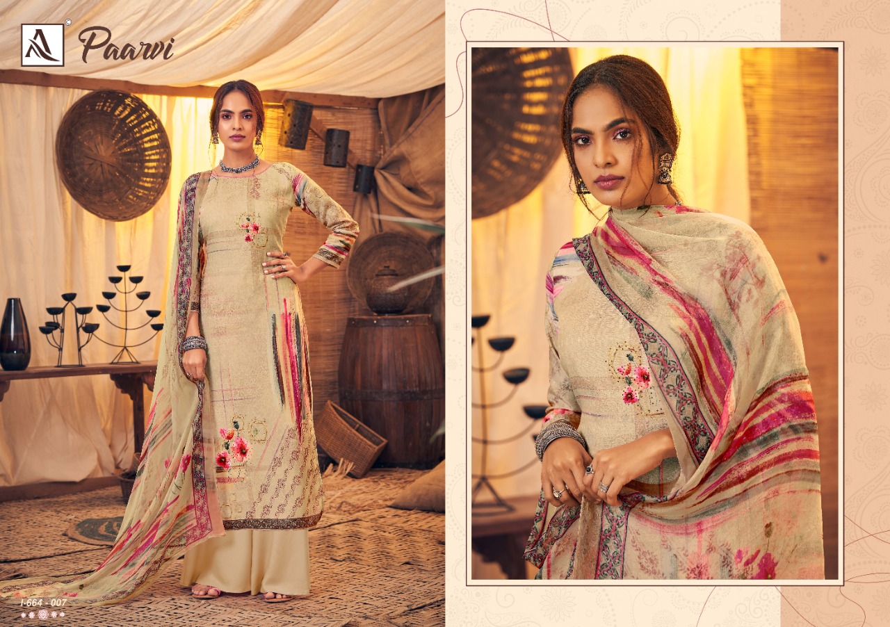 Alok Presents Paarvi Designer Dress Material
