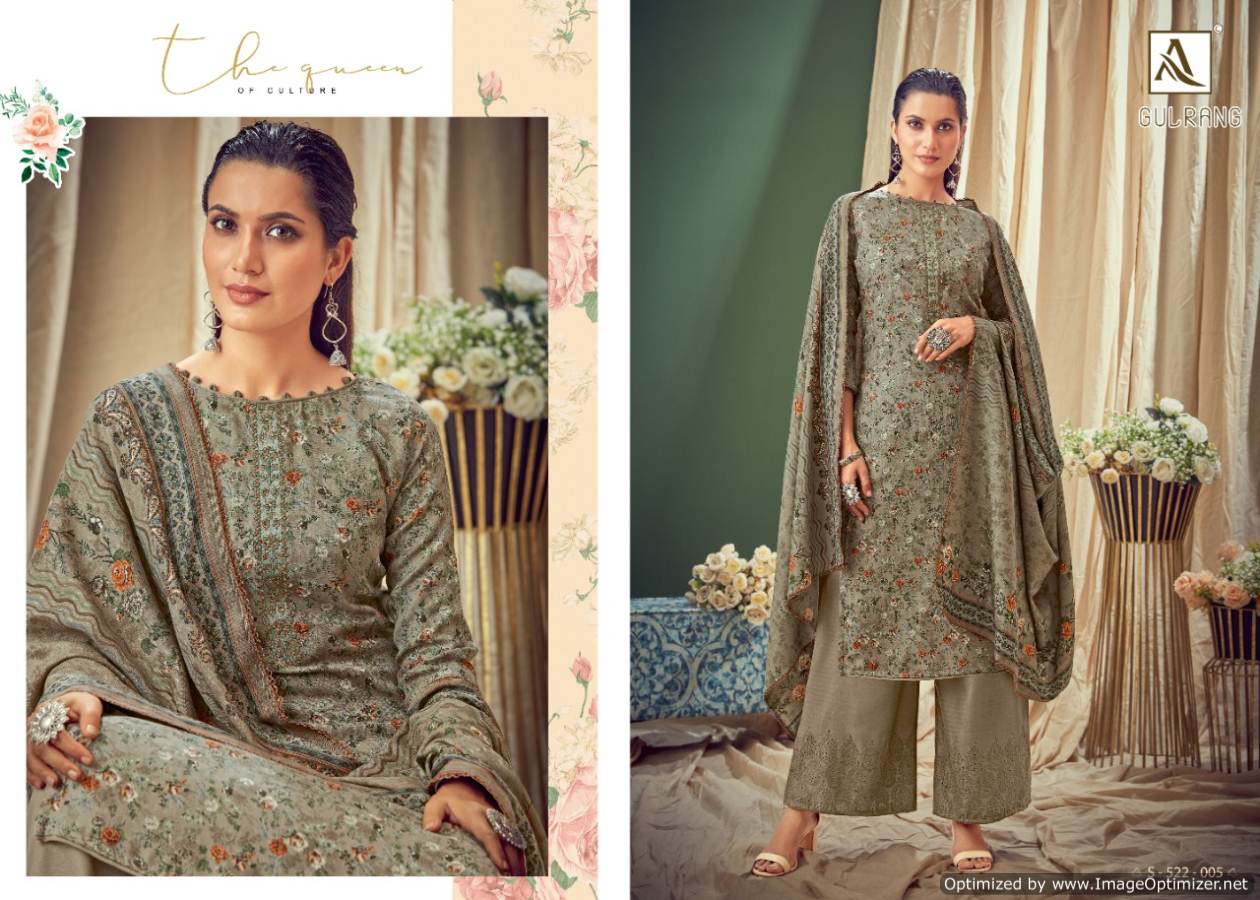 Alok Presents  Gulrang  Pashmina Dress Material