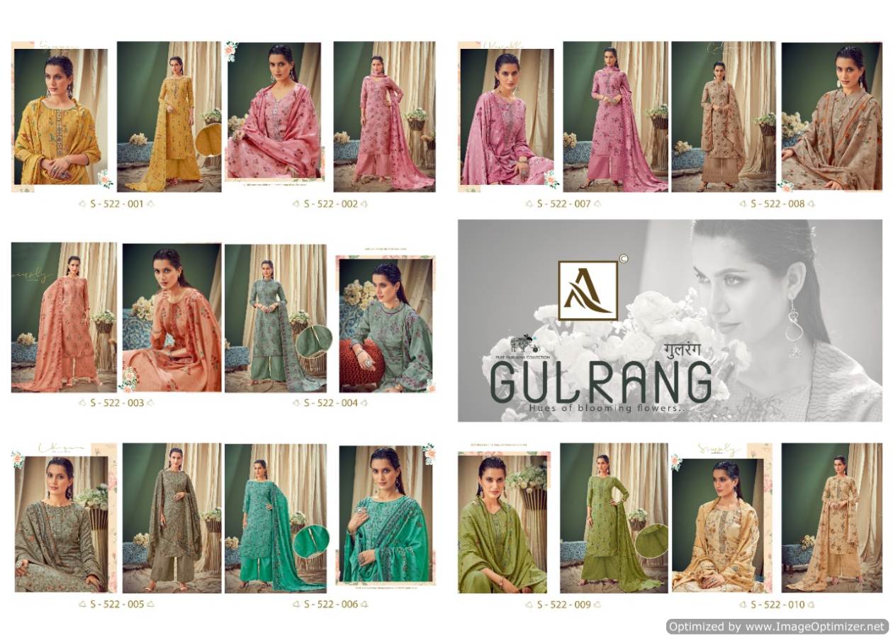 Alok Presents  Gulrang  Pashmina Dress Material