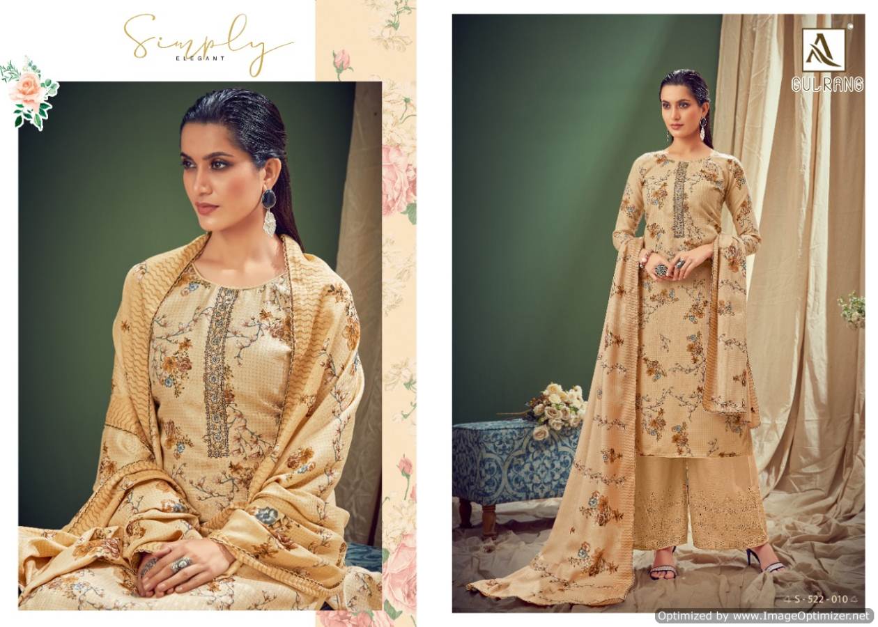 Alok Presents  Gulrang  Pashmina Dress Material