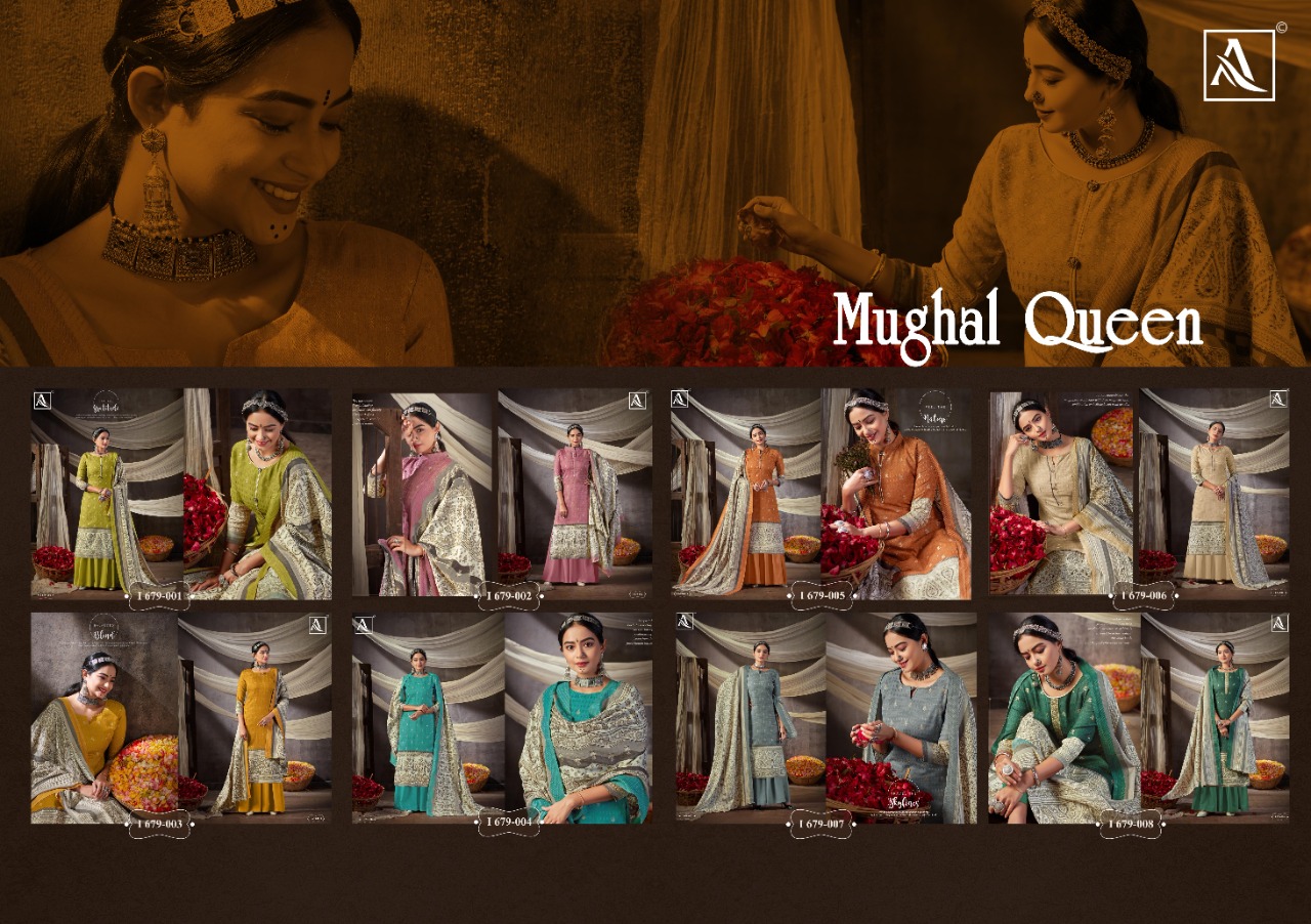Alok Presents Mughal Queen Designer Dress Material