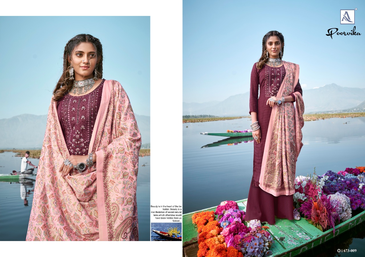 Alok Presents Poorvika Designer Dress Material
