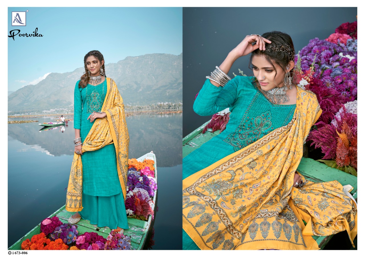 Alok Presents Poorvika Designer Dress Material