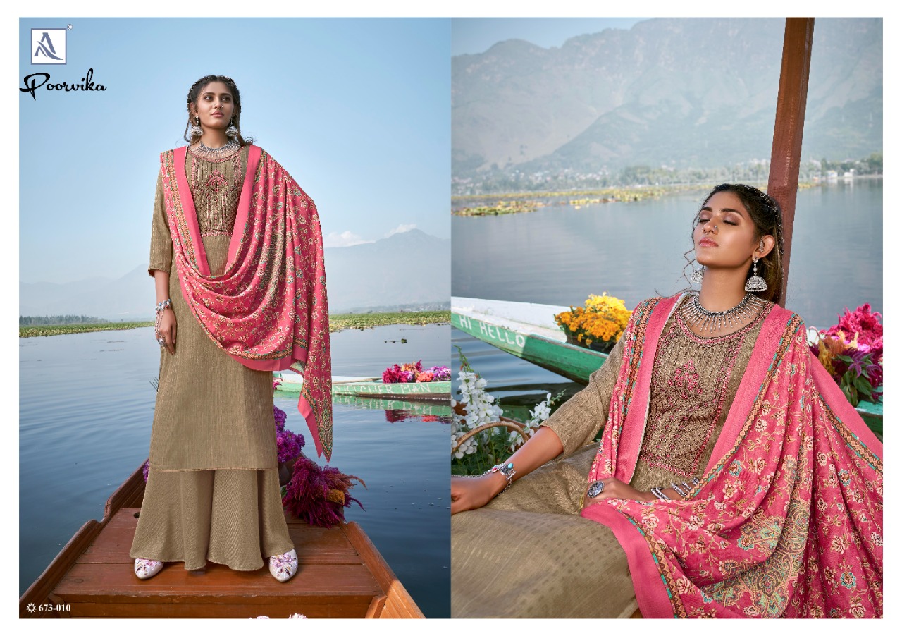 Alok Presents Poorvika Designer Dress Material