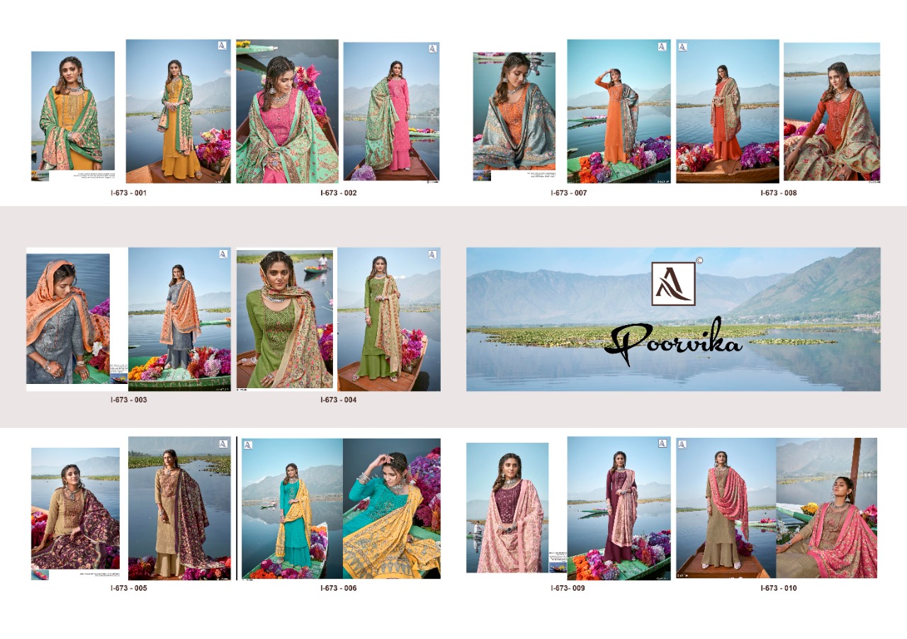 Alok Presents Poorvika Designer Dress Material