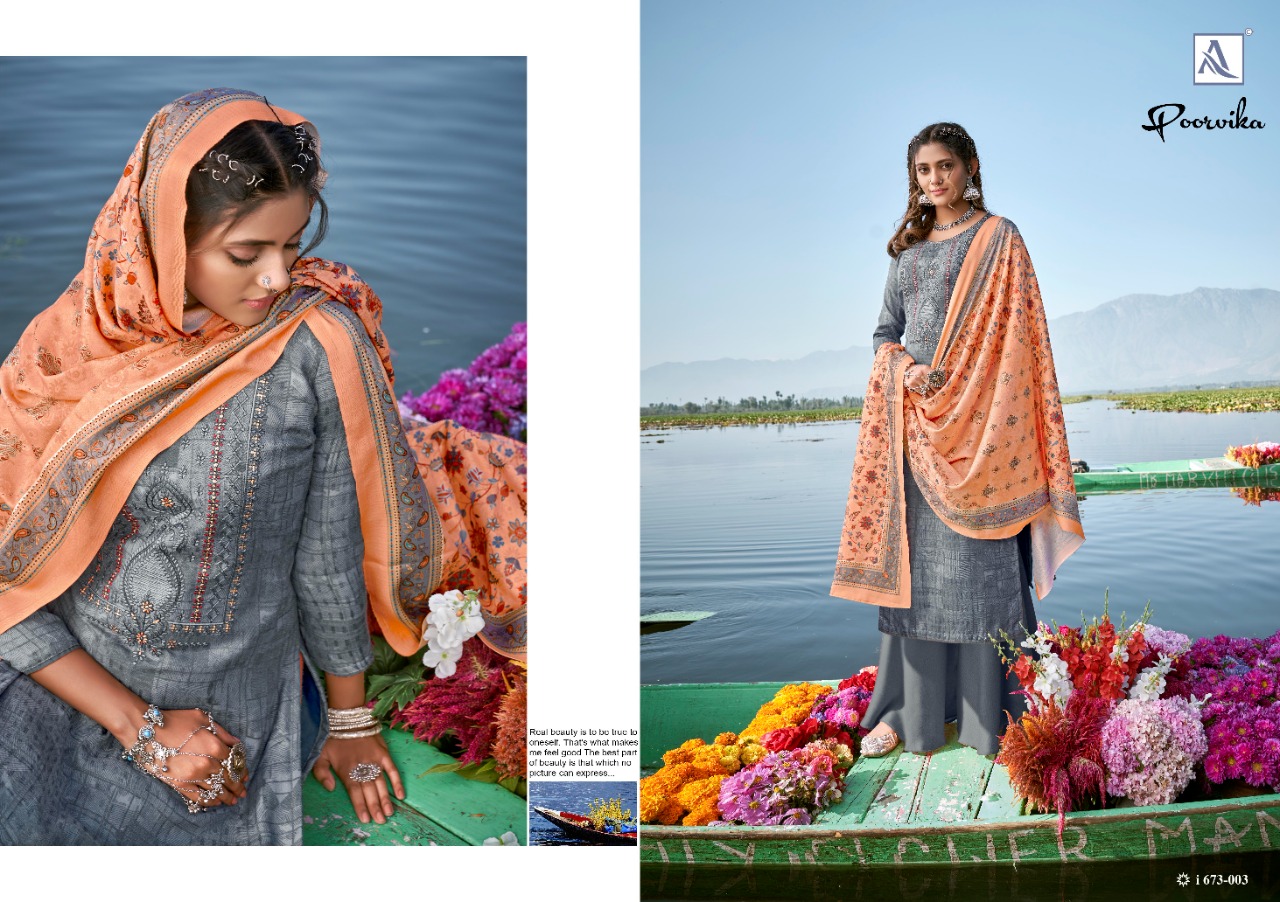 Alok Presents Poorvika Designer Dress Material