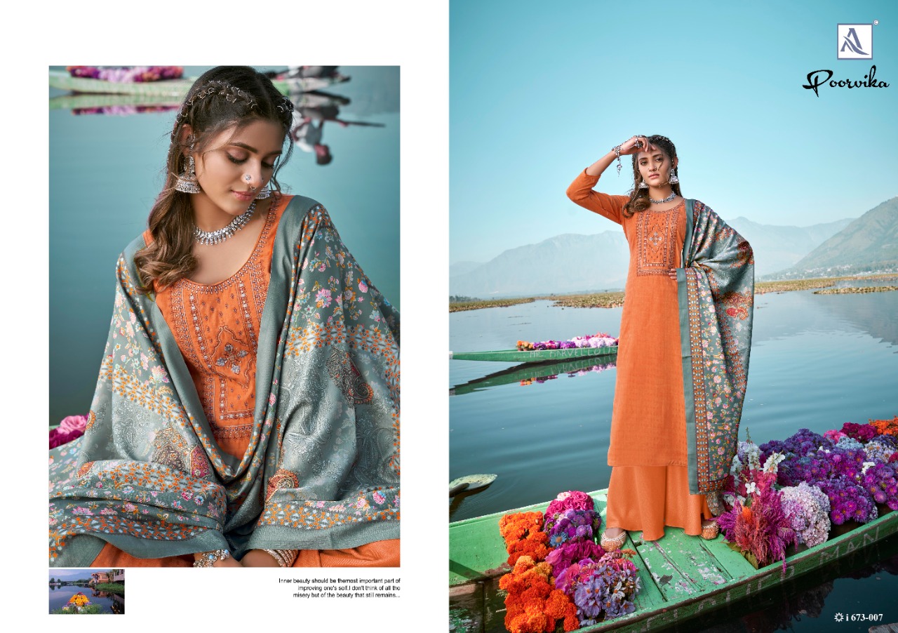 Alok Presents Poorvika Designer Dress Material