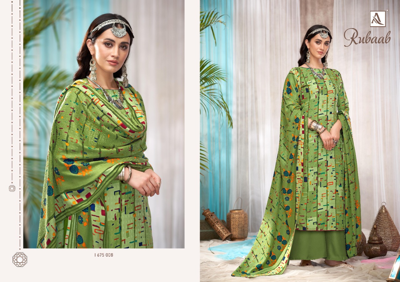 Alok Presents  Rubaab Designer Dress Material