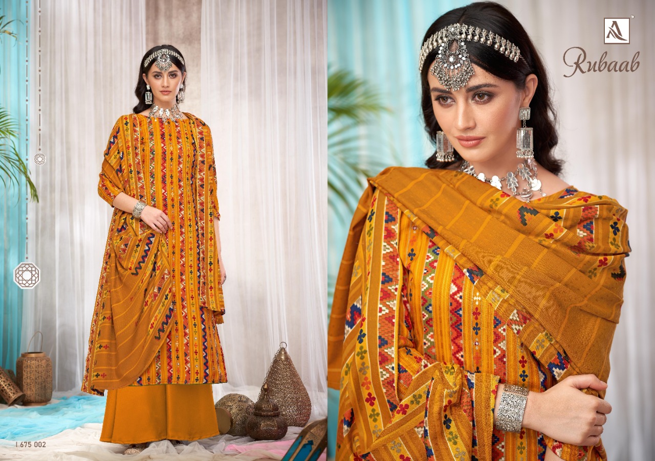 Alok Presents  Rubaab Designer Dress Material