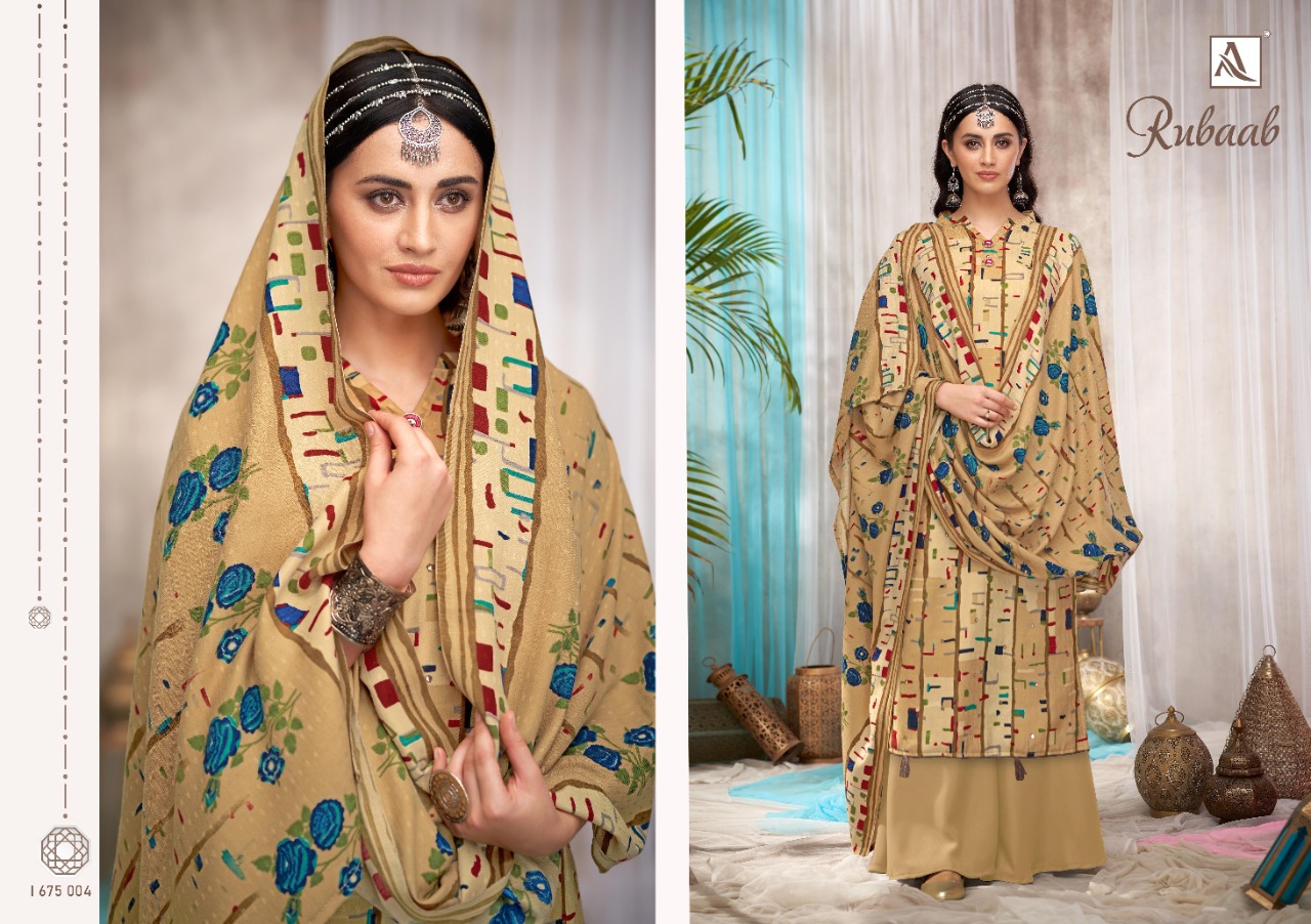 Alok Presents  Rubaab Designer Dress Material