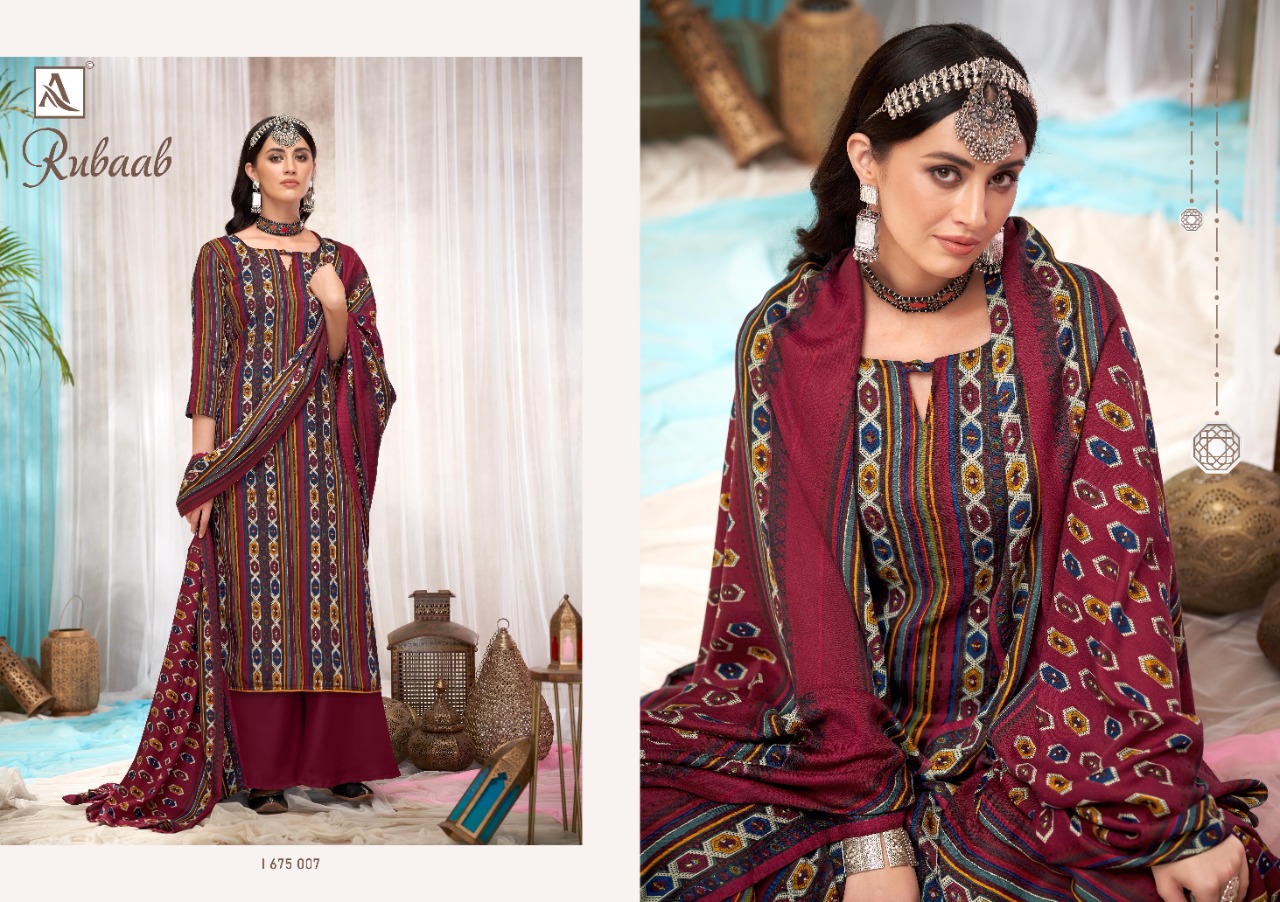 Alok Presents  Rubaab Designer Dress Material