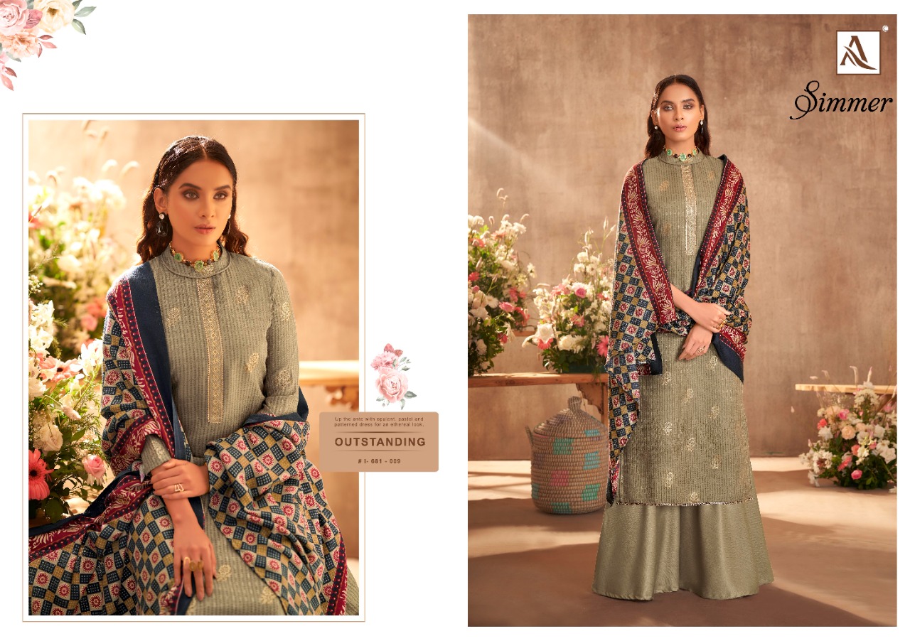 Alok Presents Simmer Designer Dress Material