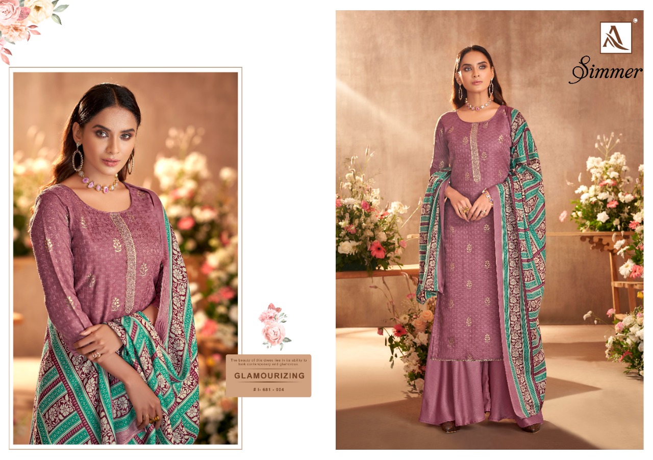 Alok Presents Simmer Designer Dress Material