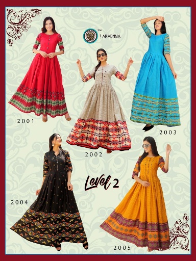 Aradhna Presents  Level Vol 2  Printed Long Kurti
