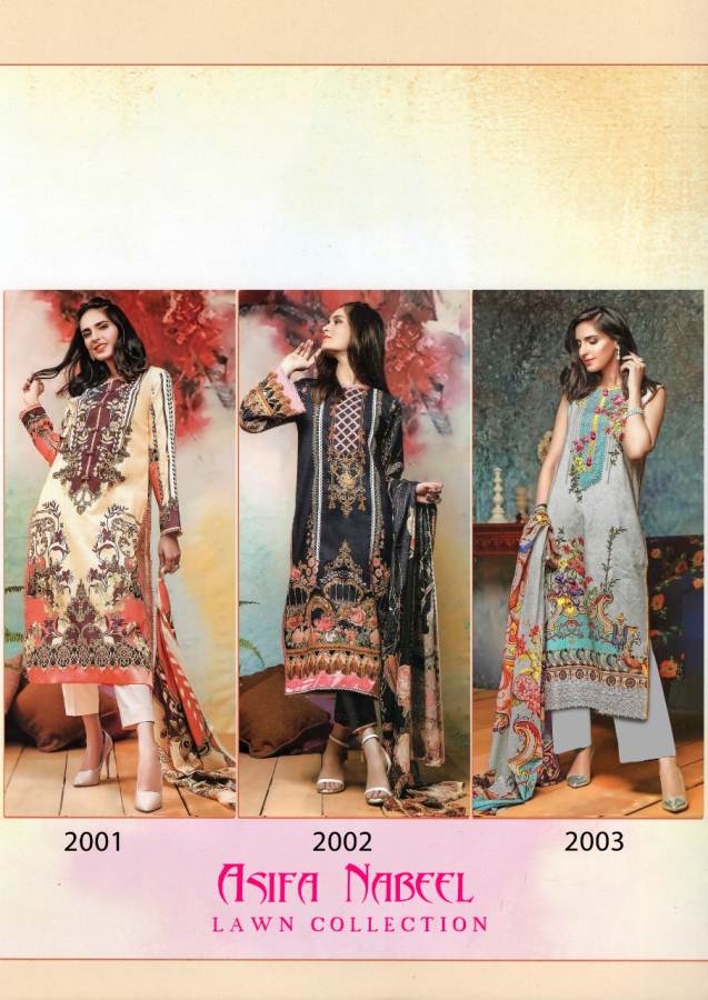Asifa Nabeel Vol 2  Karachi Dress Material
