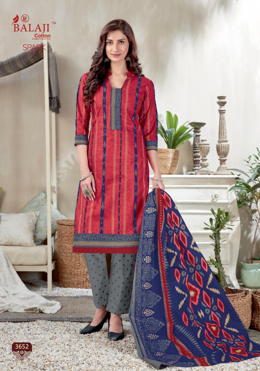 Balaji  Presents Spark Vol 15  Printed Dress Material