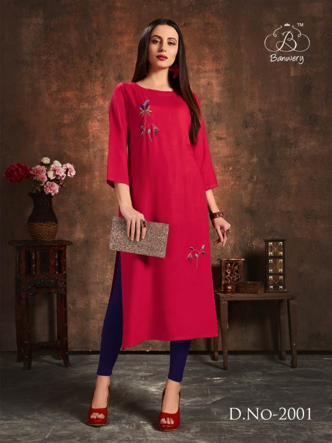 Banwery  Presents  Handwork   Casual Wear  Kurti Collection