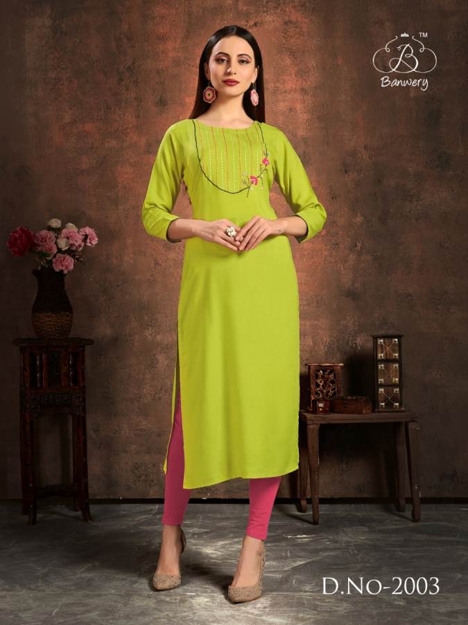 Banwery  Presents  Handwork   Casual Wear  Kurti Collection