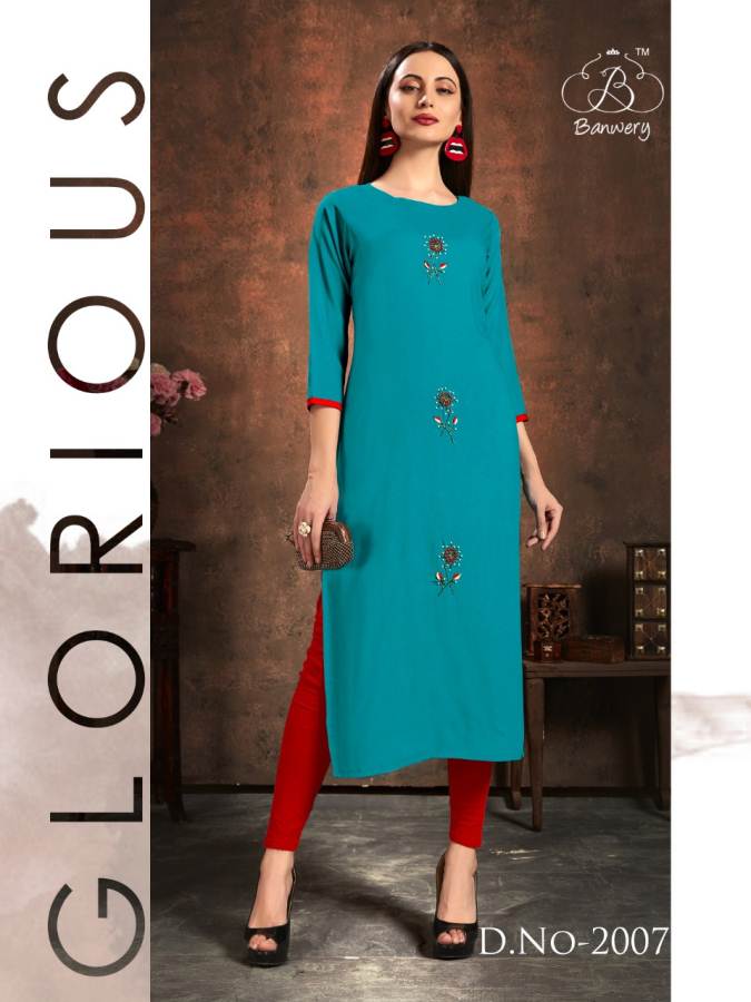 Banwery  Presents  Handwork   Casual Wear  Kurti Collection