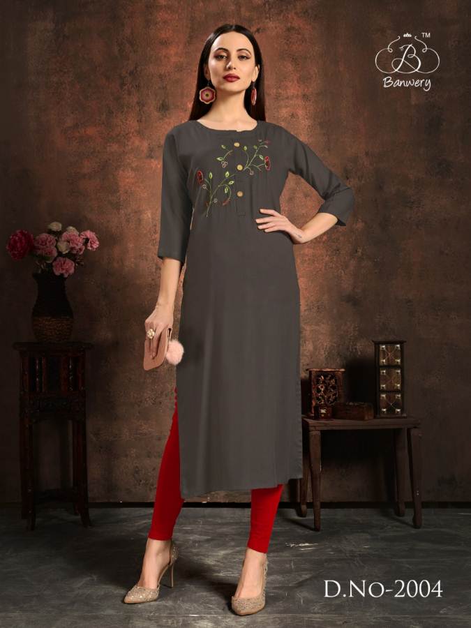 Banwery  Presents  Handwork   Casual Wear  Kurti Collection
