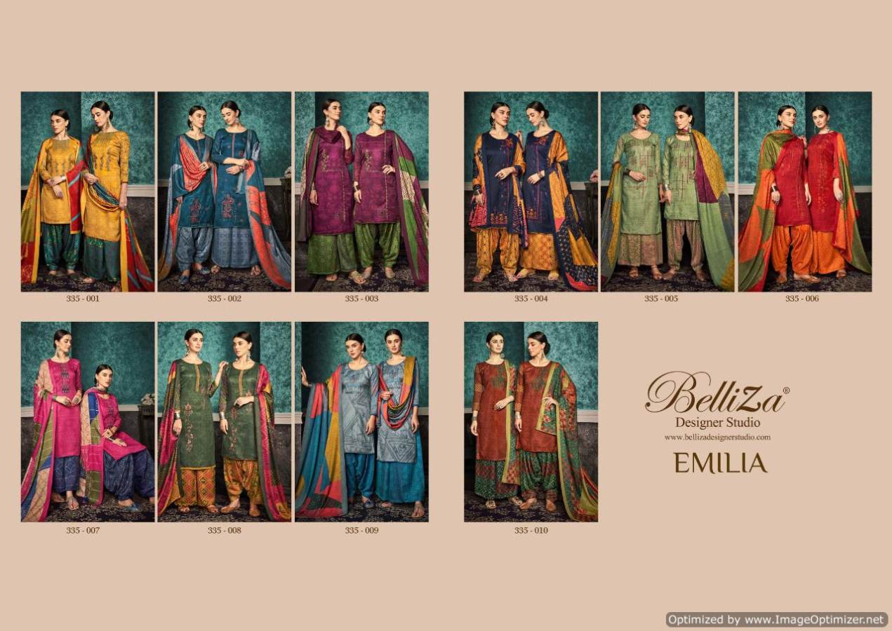 Belliza Presents Emilia Pure Pashmina Designer Dress Material