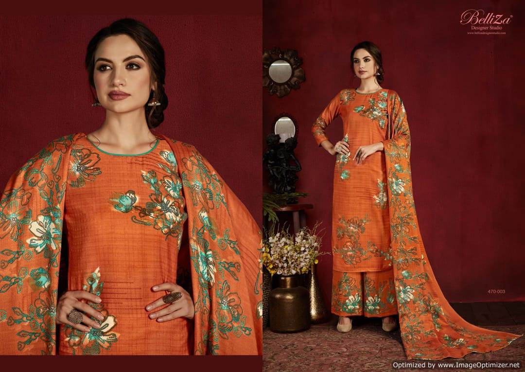Belliza Presents Nazakat Pure Pashmina Designer Dress Material