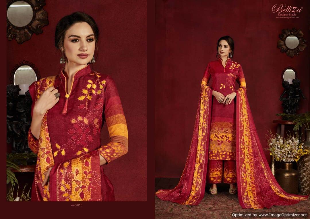 Belliza Presents Nazakat Pure Pashmina Designer Dress Material