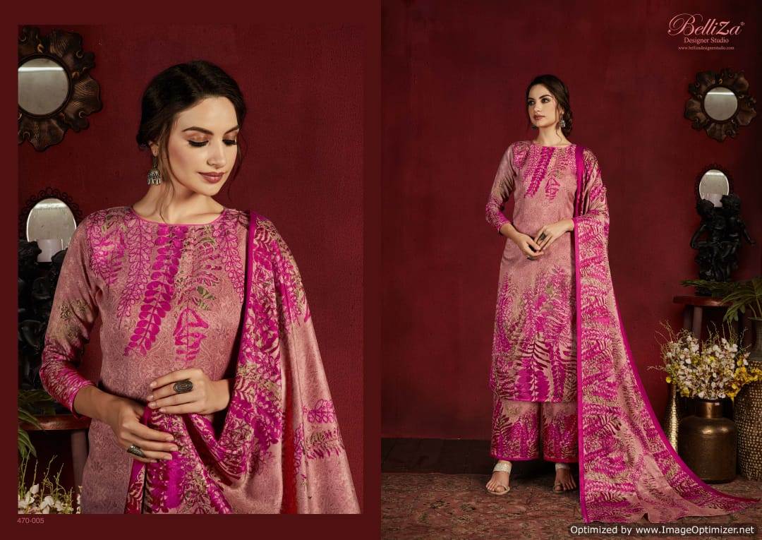 Belliza Presents Nazakat Pure Pashmina Designer Dress Material