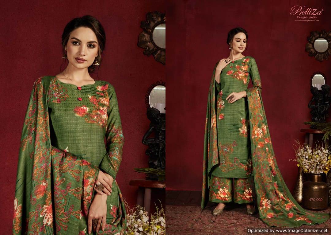 Belliza Presents Nazakat Pure Pashmina Designer Dress Material