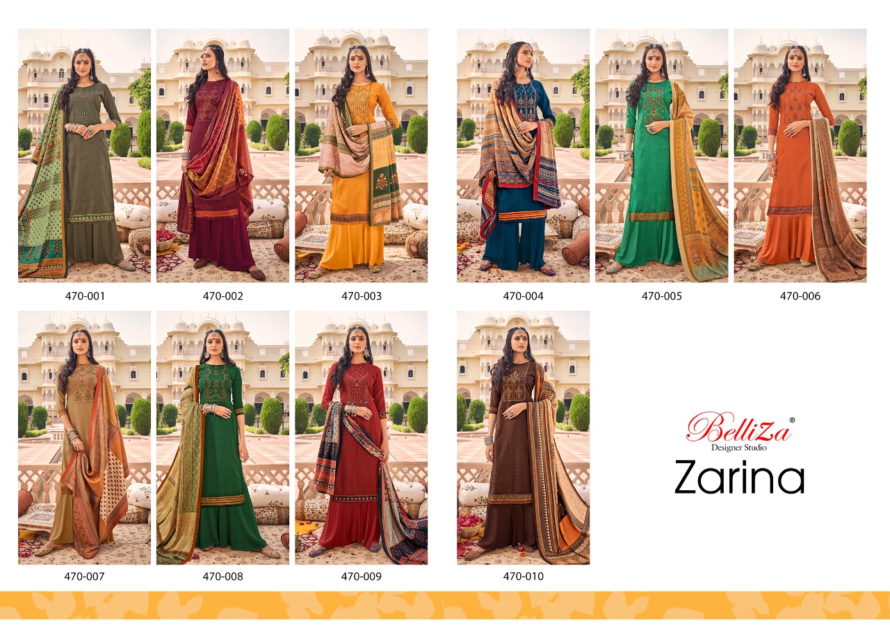 Belliza Presents Zarina Designer Dress Material