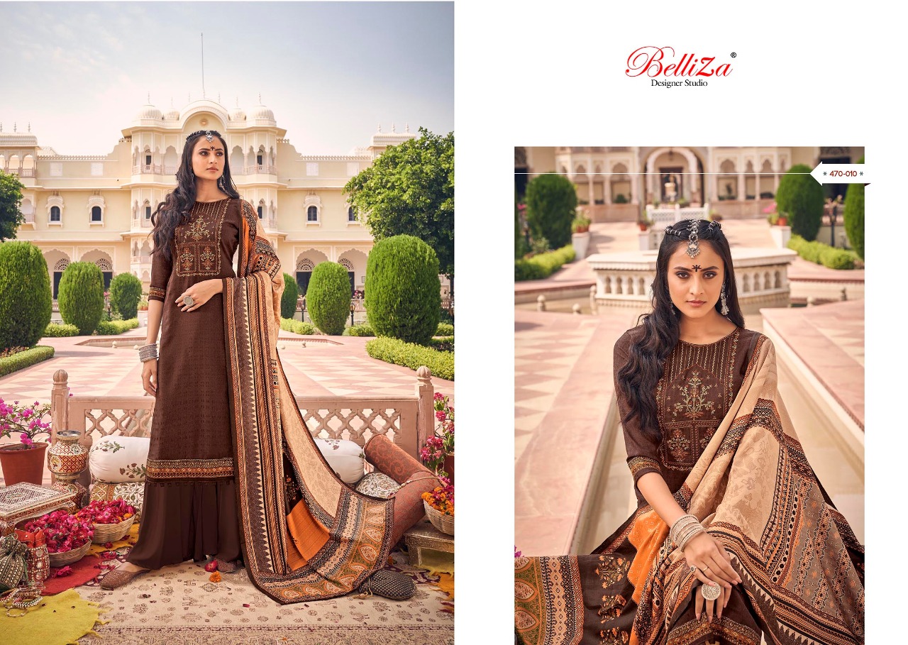 Belliza Presents Zarina Designer Dress Material