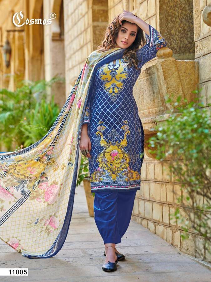 Cosmos Presents  Noor Printed Lawn Vol  2 Karachi Dress Material