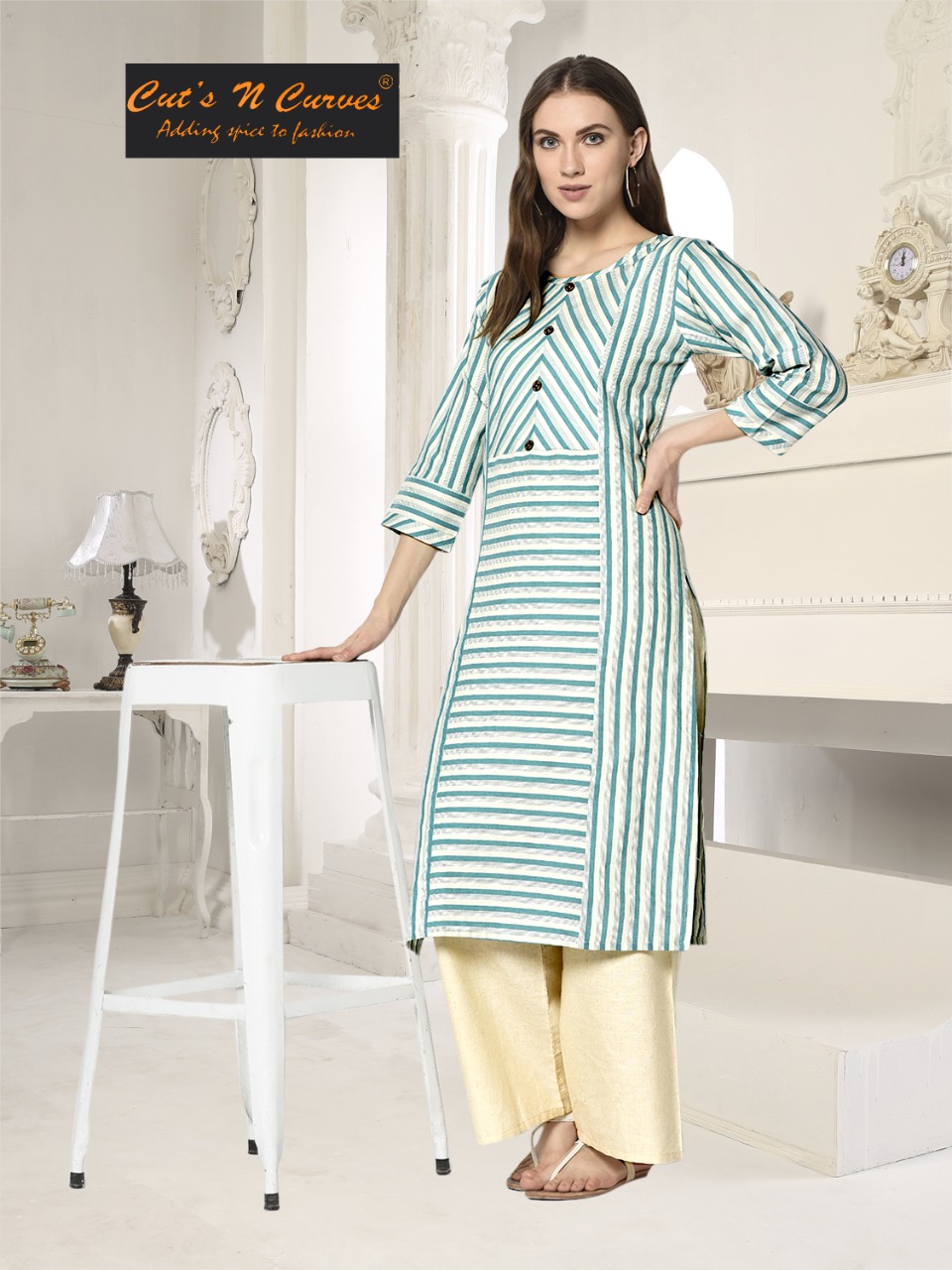 Cuts N Curves Presents Anita Weaved Designer Kurti Collection