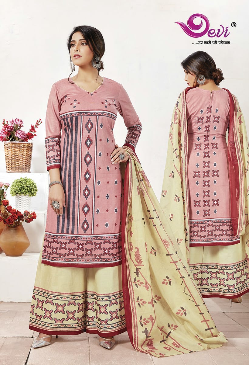 Devi  Presents Rashi Vol 9  Printed Dress Material