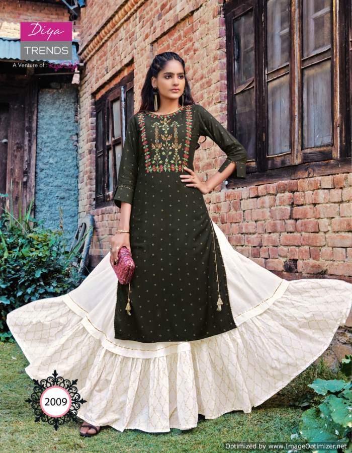 Diya Trends Presents Florence Vol 2 Festive Wear Designer Kurti With Bottom