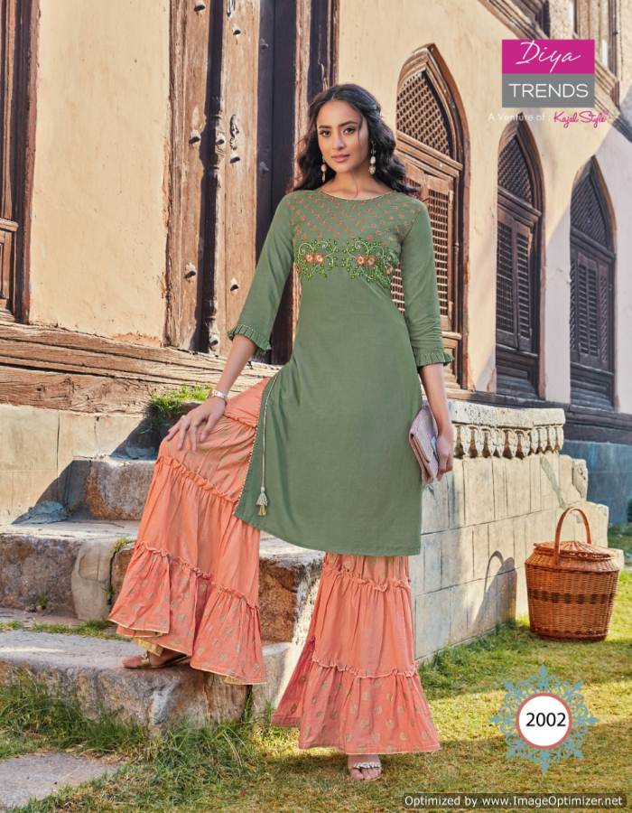 Diya Trends Presents Florence Vol 2 Festive Wear Designer Kurti With Bottom