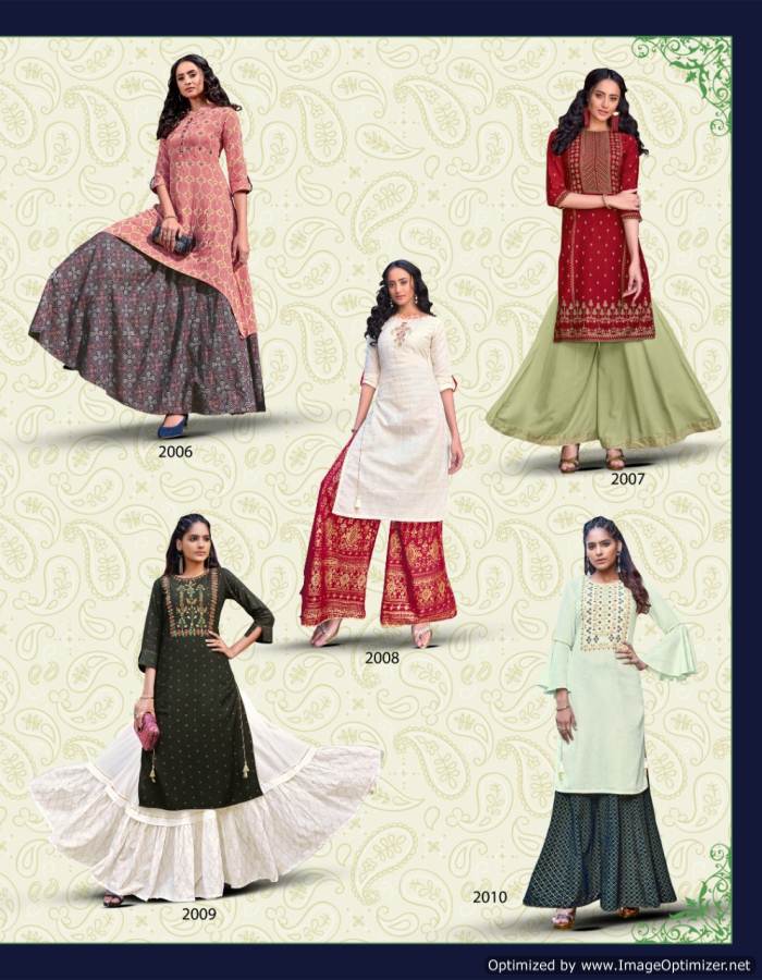 Diya Trends Presents Florence Vol 2 Festive Wear Designer Kurti With Bottom