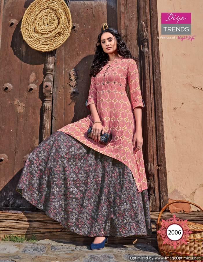 Diya Trends Presents Florence Vol 2 Festive Wear Designer Kurti With Bottom