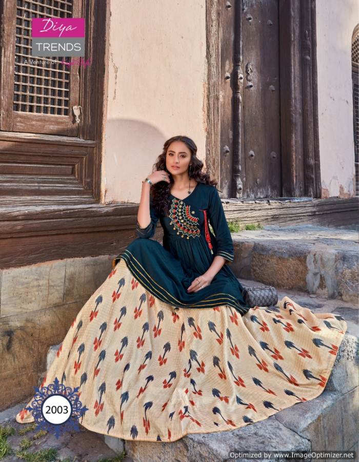 Diya Trends Presents Florence Vol 2 Festive Wear Designer Kurti With Bottom
