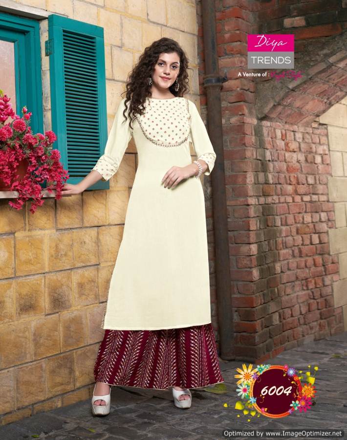 Diya Trends Presents  Bibas  Vol 6 Casual Wear Kurti With Bottom