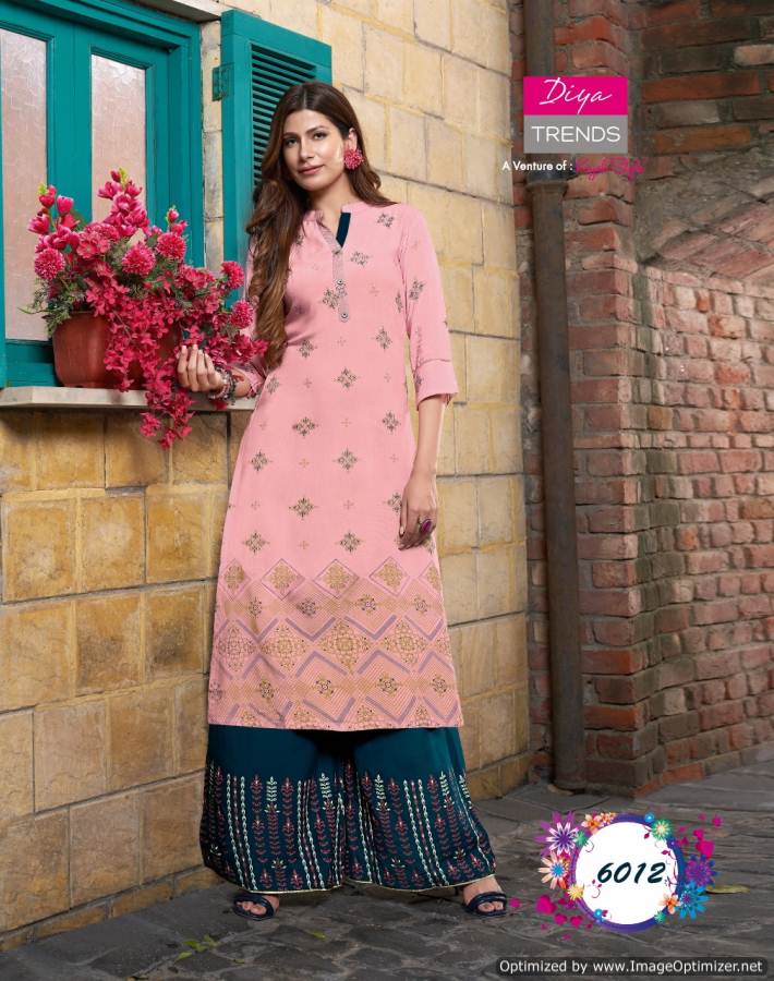 Diya Trends Presents  Bibas  Vol 6 Casual Wear Kurti With Bottom