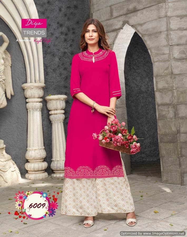 Diya Trends Presents  Bibas  Vol 6 Casual Wear Kurti With Bottom