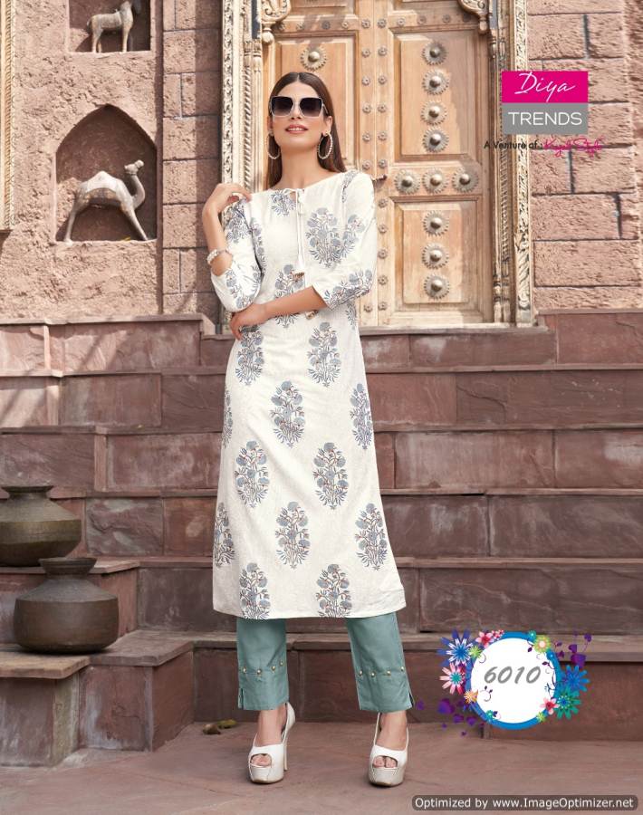 Diya Trends Presents  Bibas  Vol 6 Casual Wear Kurti With Bottom